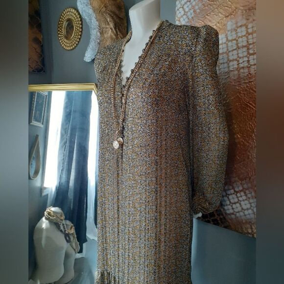 Zara Rustic Floral Flounced Midi Dress - Picture 3 of 16